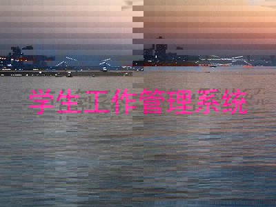 学生工作管理系统
