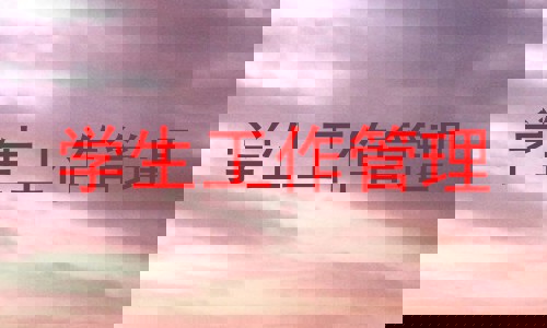 学生工作管理