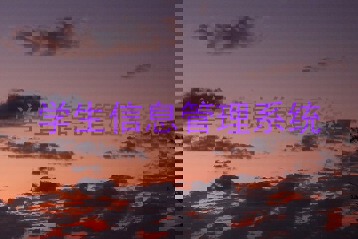 学生信息管理系统