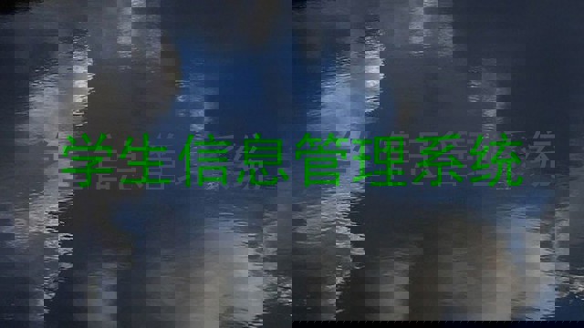 学生信息管理系统