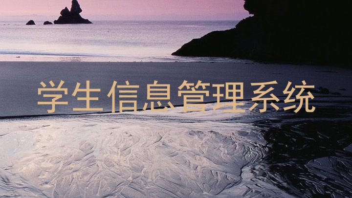 学生信息管理系统