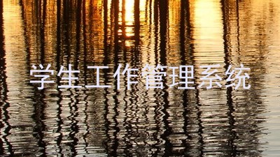 学生工作管理系统