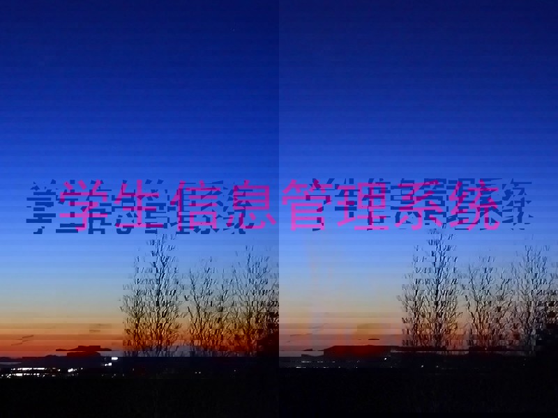 学生信息管理系统