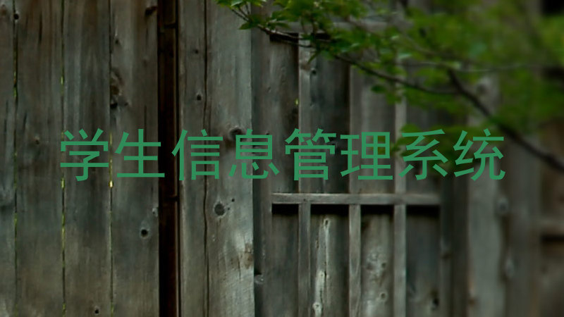 学生信息管理系统
