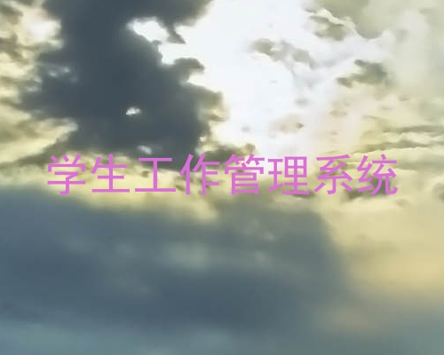 学生工作管理系统