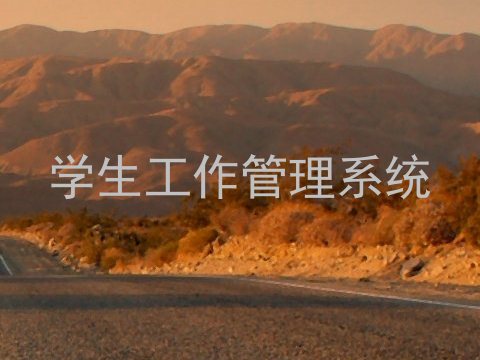 学生工作管理系统