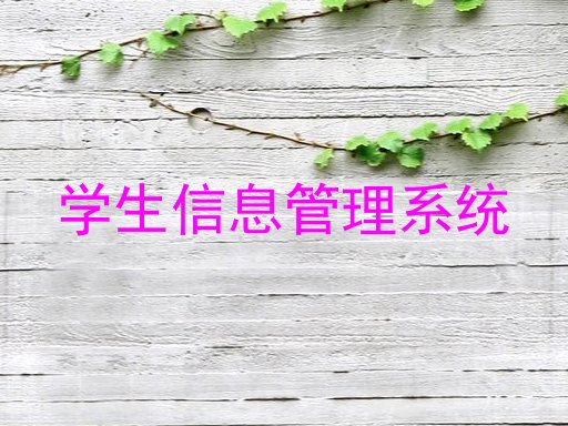 学生信息管理系统