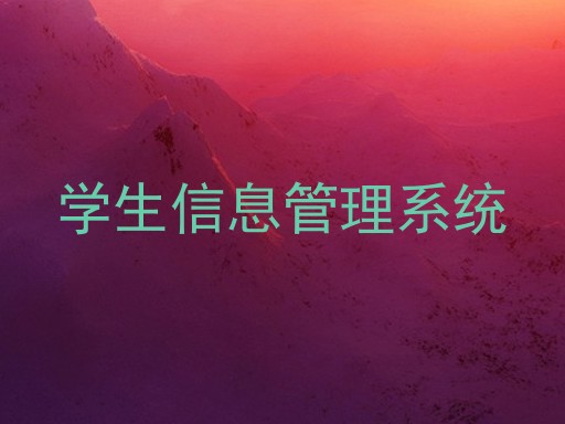 学生管理信息系统