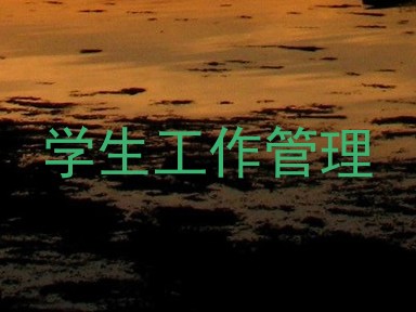 学生工作管理