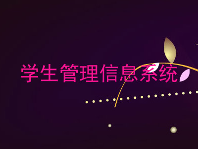 学生管理信息系统