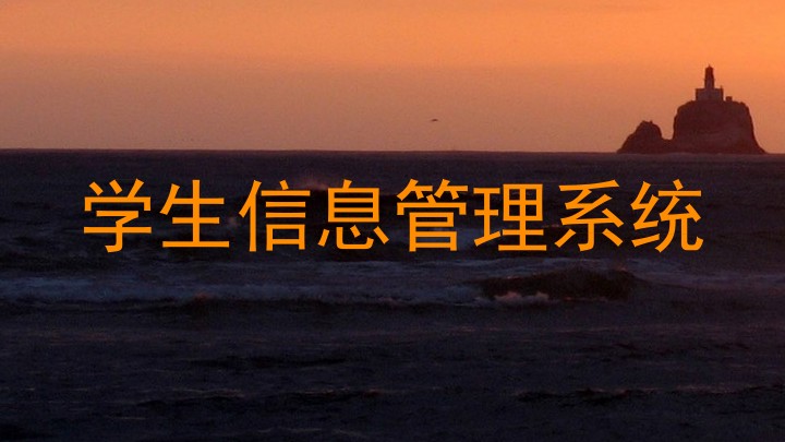 学生管理信息系统