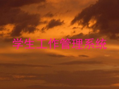 学生工作管理系统