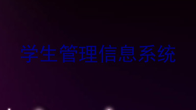 学生管理信息系统