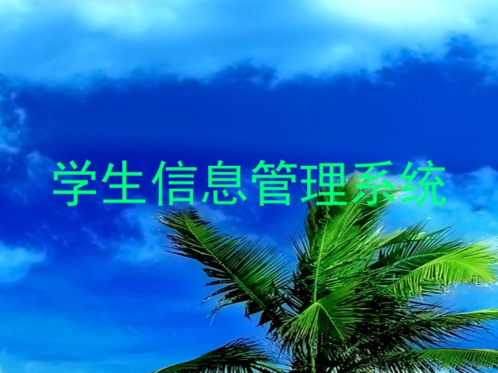 学生信息管理系统