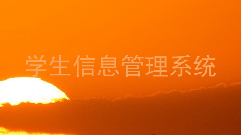 学生信息管理系统