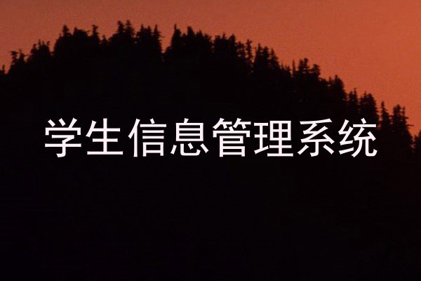 学生信息管理系统