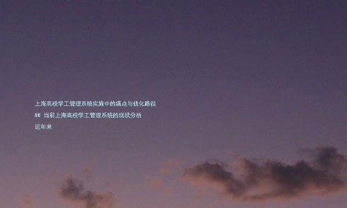 上海高校学工管理系统实施中的痛点与优化路径
## 当前上海高校学工管理系统的现状分析
近年来