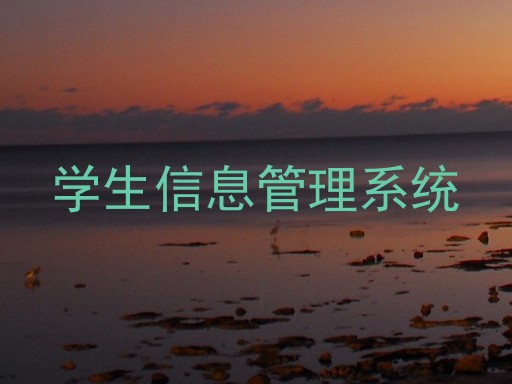学生信息管理系统