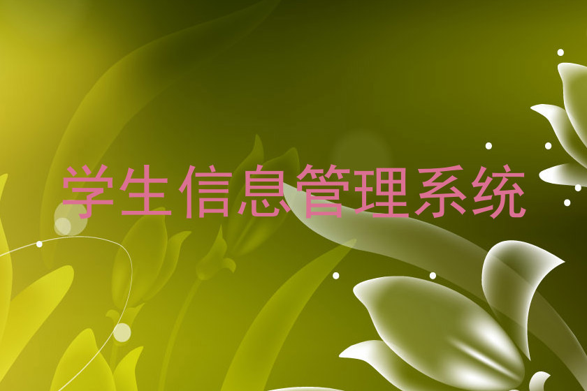 学生信息管理系统