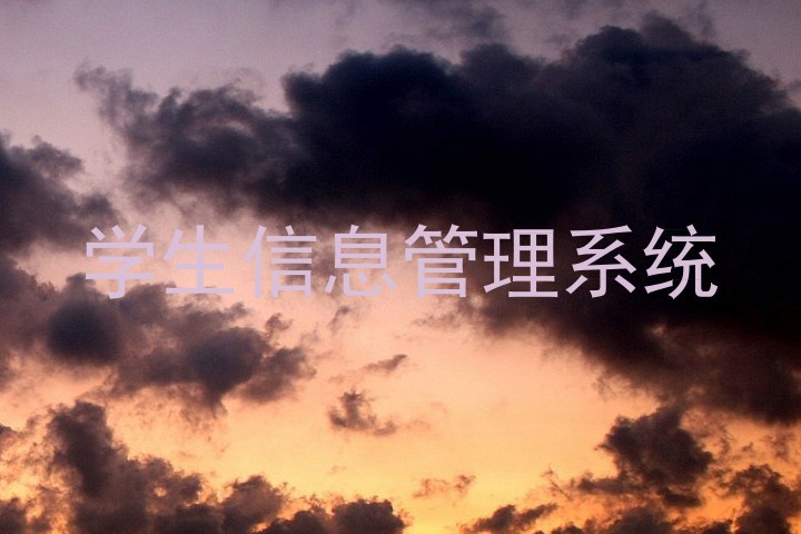 学生信息管理系统