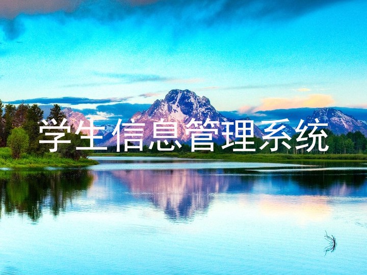学生信息管理系统