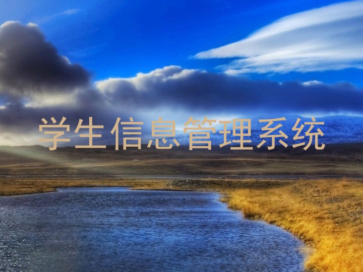 学生信息管理系统