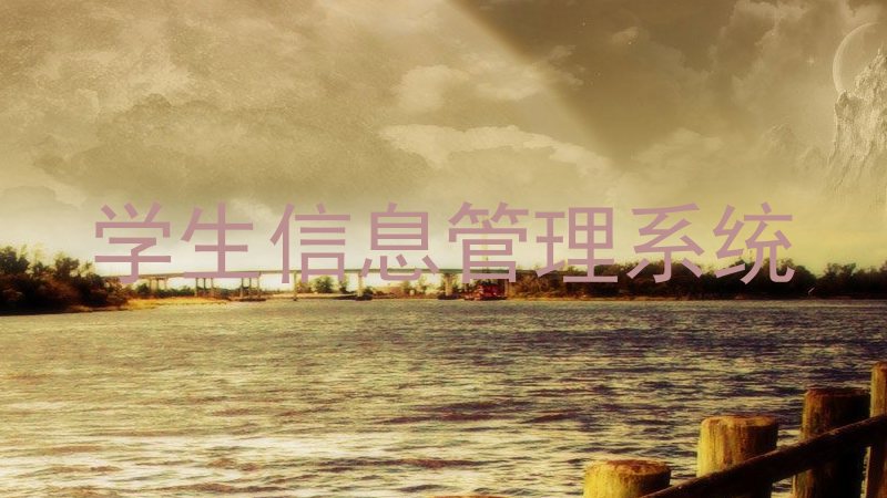 学生信息管理系统
