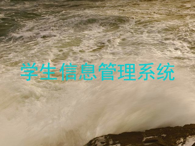 学生信息管理系统