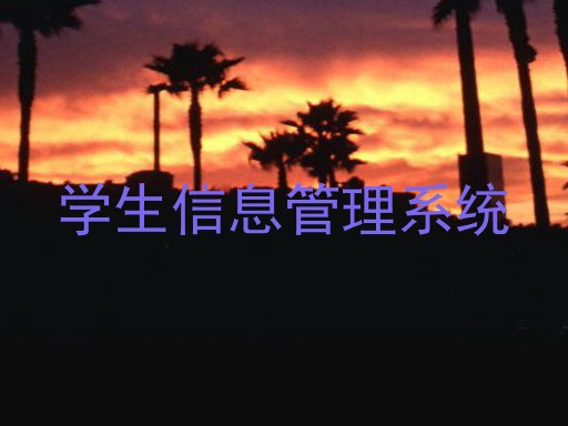 学生信息管理系统