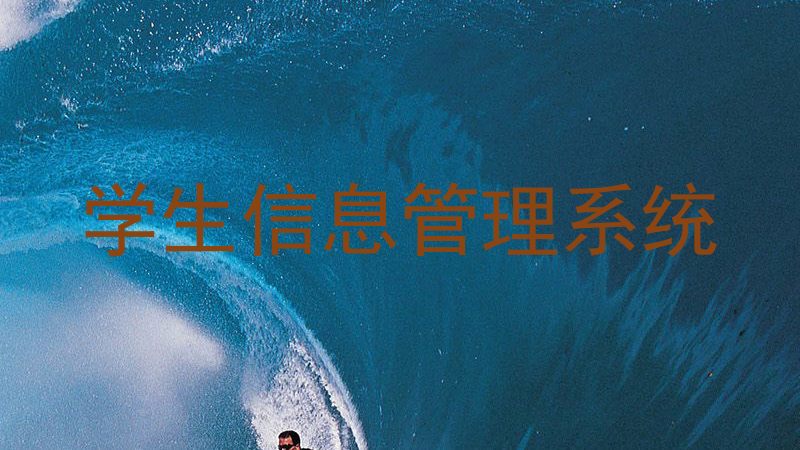 学生信息管理系统