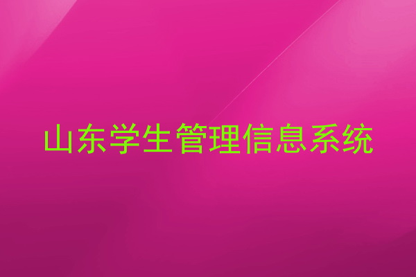 山东学生管理信息系统
