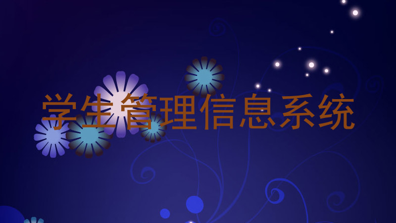 学生管理信息系统