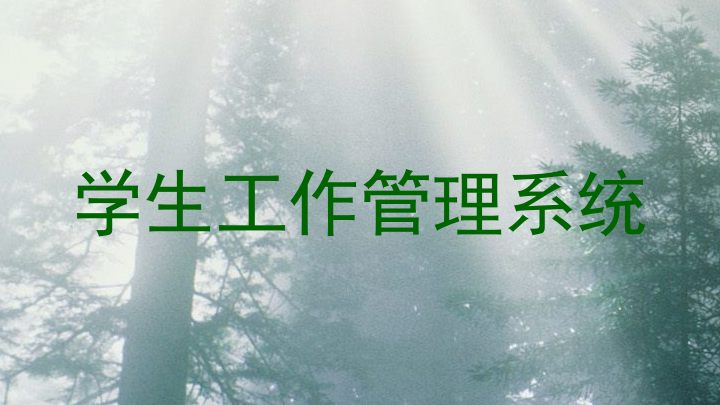 学生工作管理系统