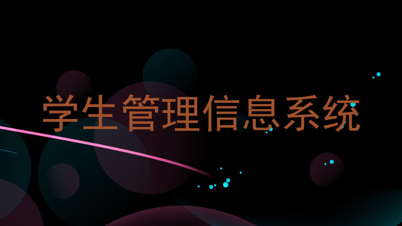 学生管理信息系统