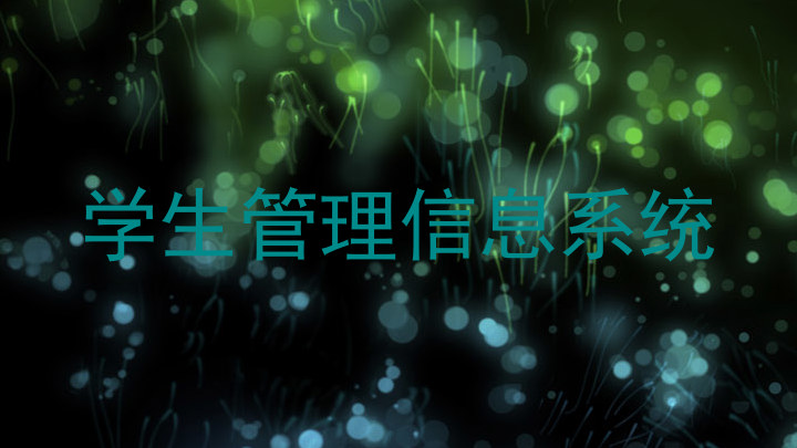 学生管理信息系统
