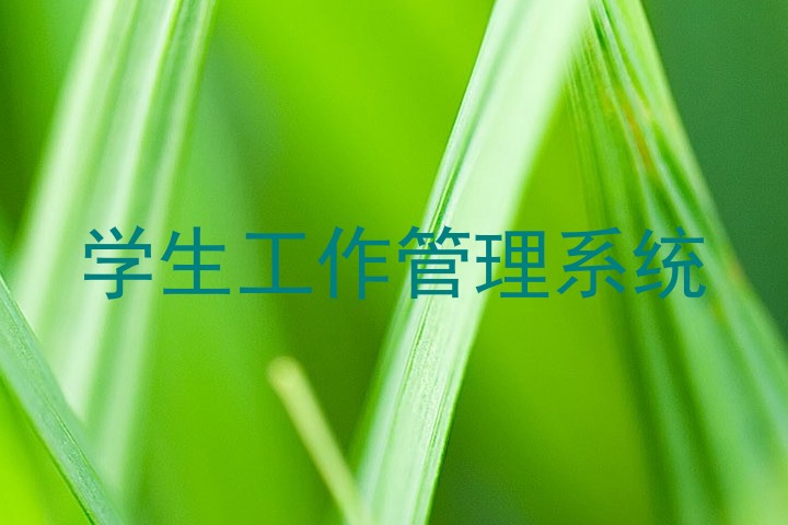 学生工作管理系统