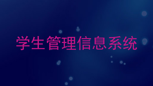 学生管理信息系统