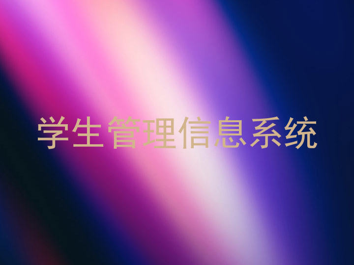 学生管理信息系统