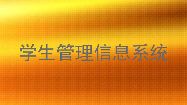 学生管理信息系统