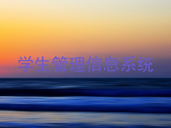 学生管理信息系统
