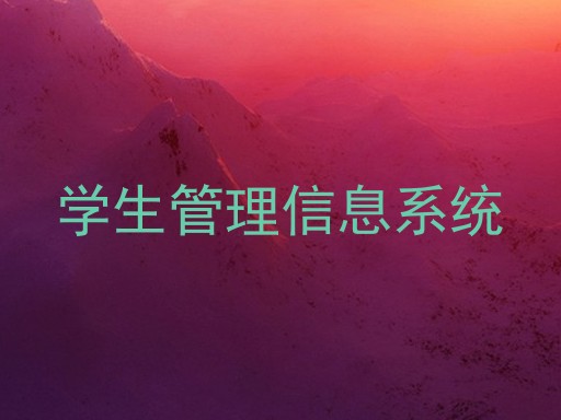 学生管理信息系统