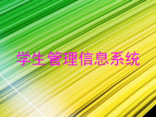 学生管理信息系统