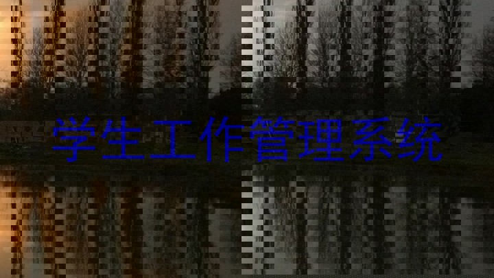 学生工作管理系统