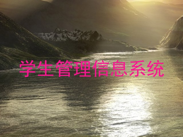 学生管理信息系统