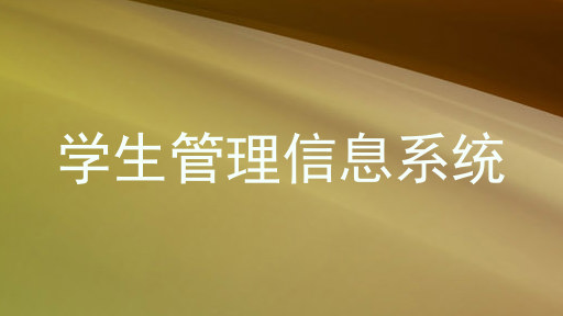 学生管理信息系统