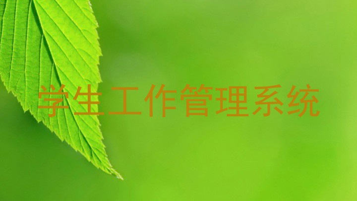 学生工作管理系统