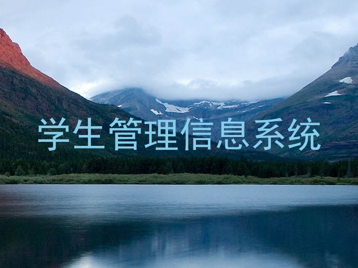 学生管理信息系统