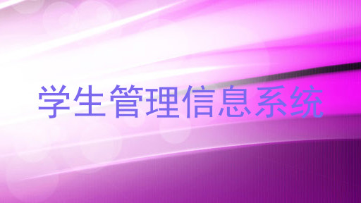 学生管理信息系统