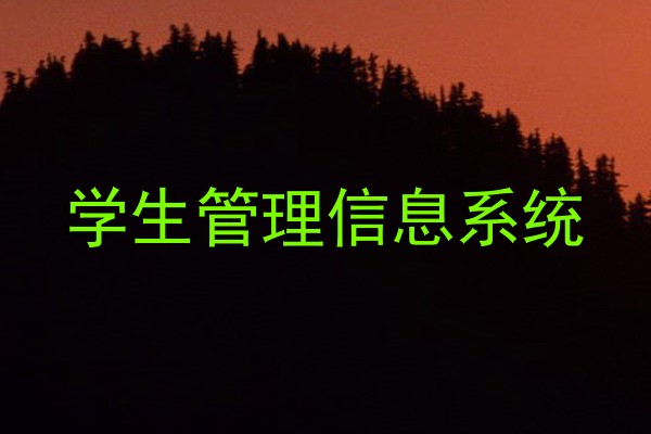 学生管理信息系统