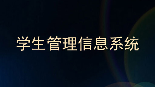 学生管理信息系统
